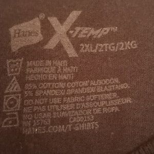 Bundle of 4 Hanes Xtemp t shirts 2XL, black